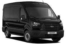 White Ford Transit Medium Wheel Base